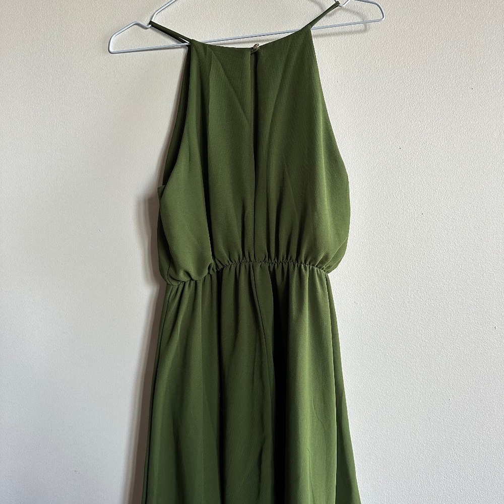 Olive Green Mini Dress
